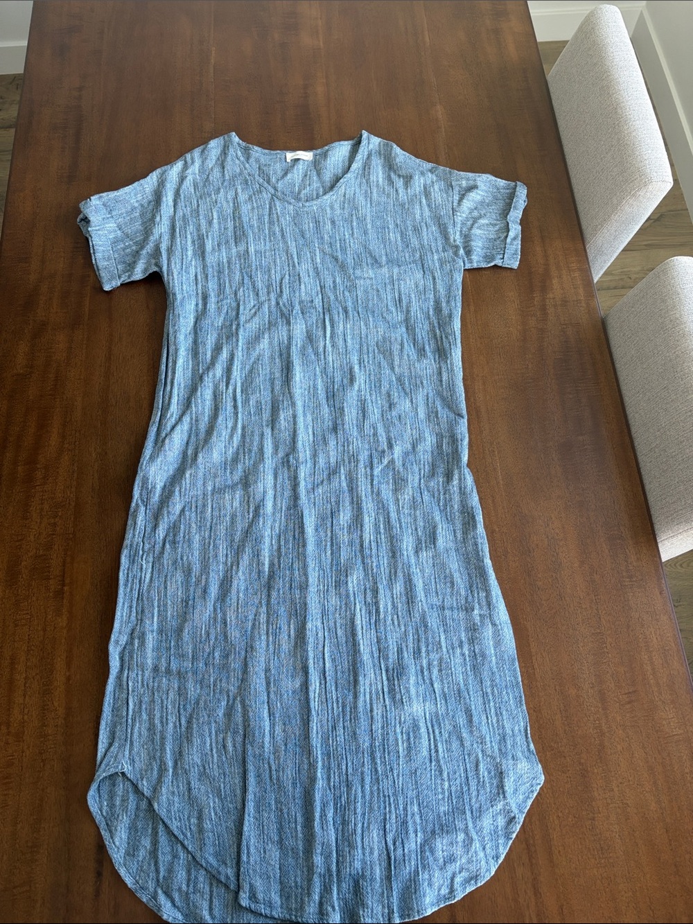 orange creek Blue Heathered Midi Dress